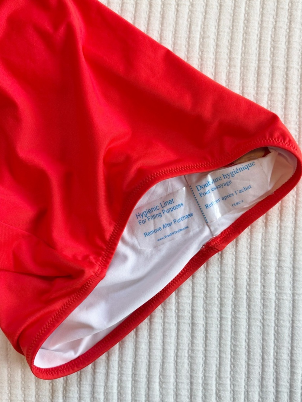 PINK Victoria's Secret Red Scoop Neck One-Piece Bathing Swimsuit NWT - Picture 7 of 7